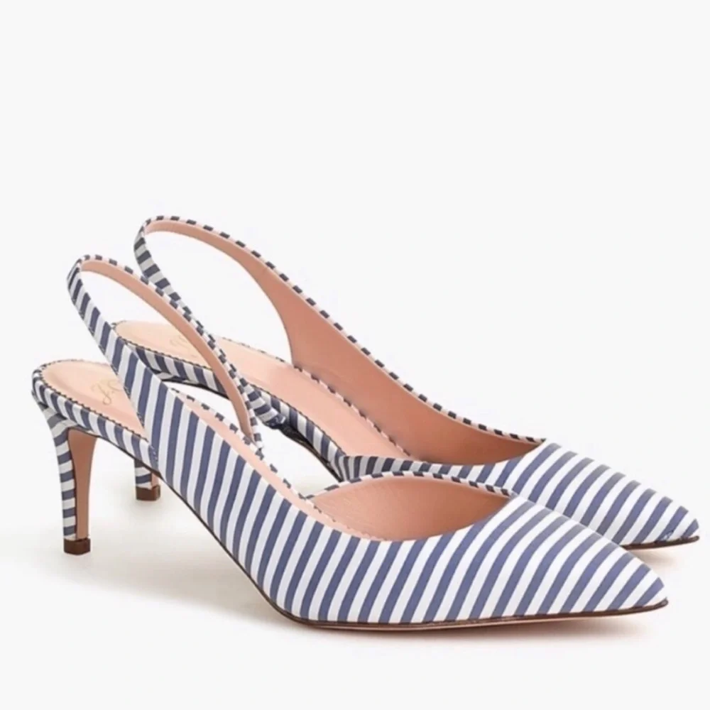 J. Crew slingback stripe collette